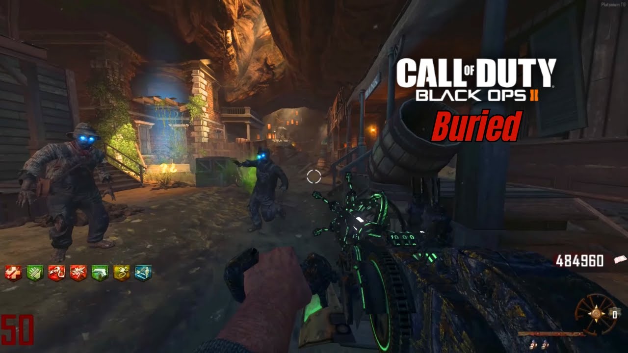 Call of Duty Black ops 2: Zombies - Buried | Round 50 Gameplay (No Commentary)