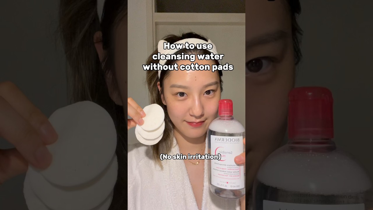 HOW TO USE cleansing water without cotton pads👇 