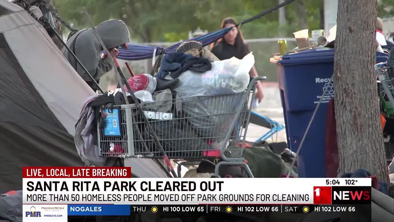 Dozens of homeless people forced out of Santa Rita Park for cleanup
