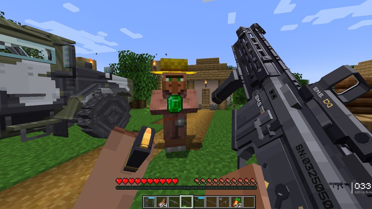 Villager Paid Emeralds to Destroy the Pillager Base with Modern Weapons! 💣🔥