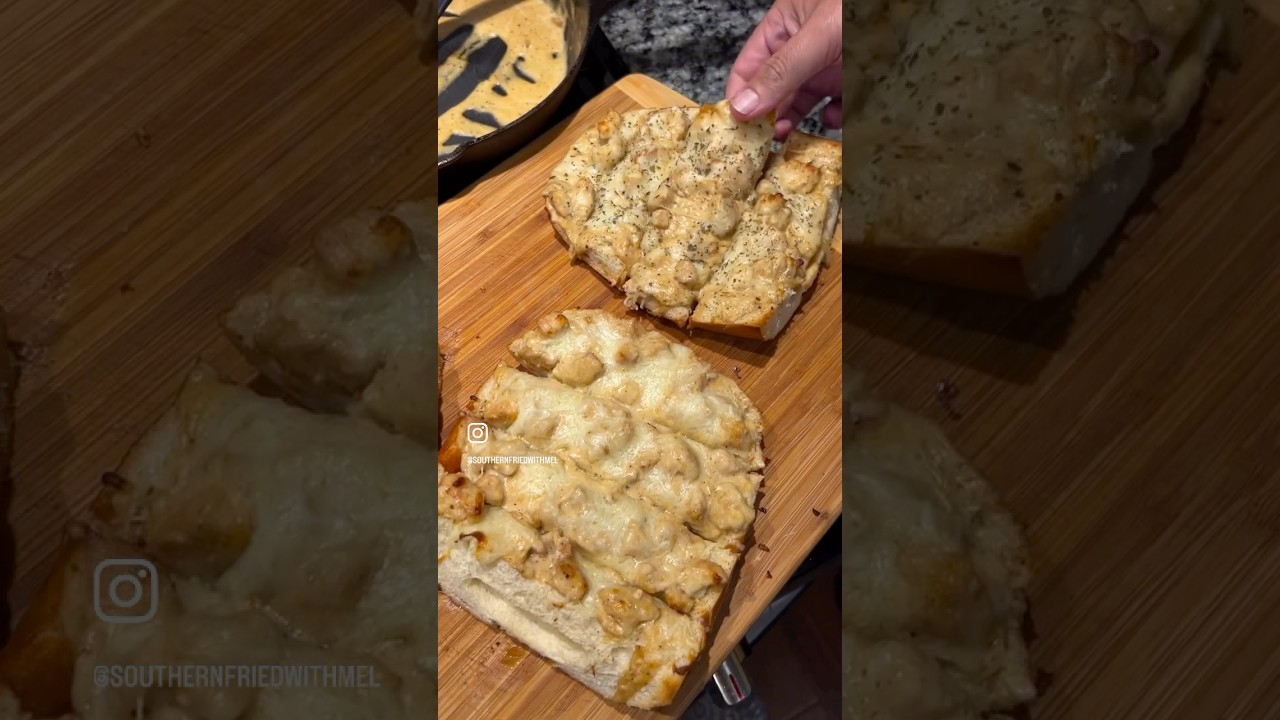 Chicken Alfredo French Bread Pizza   