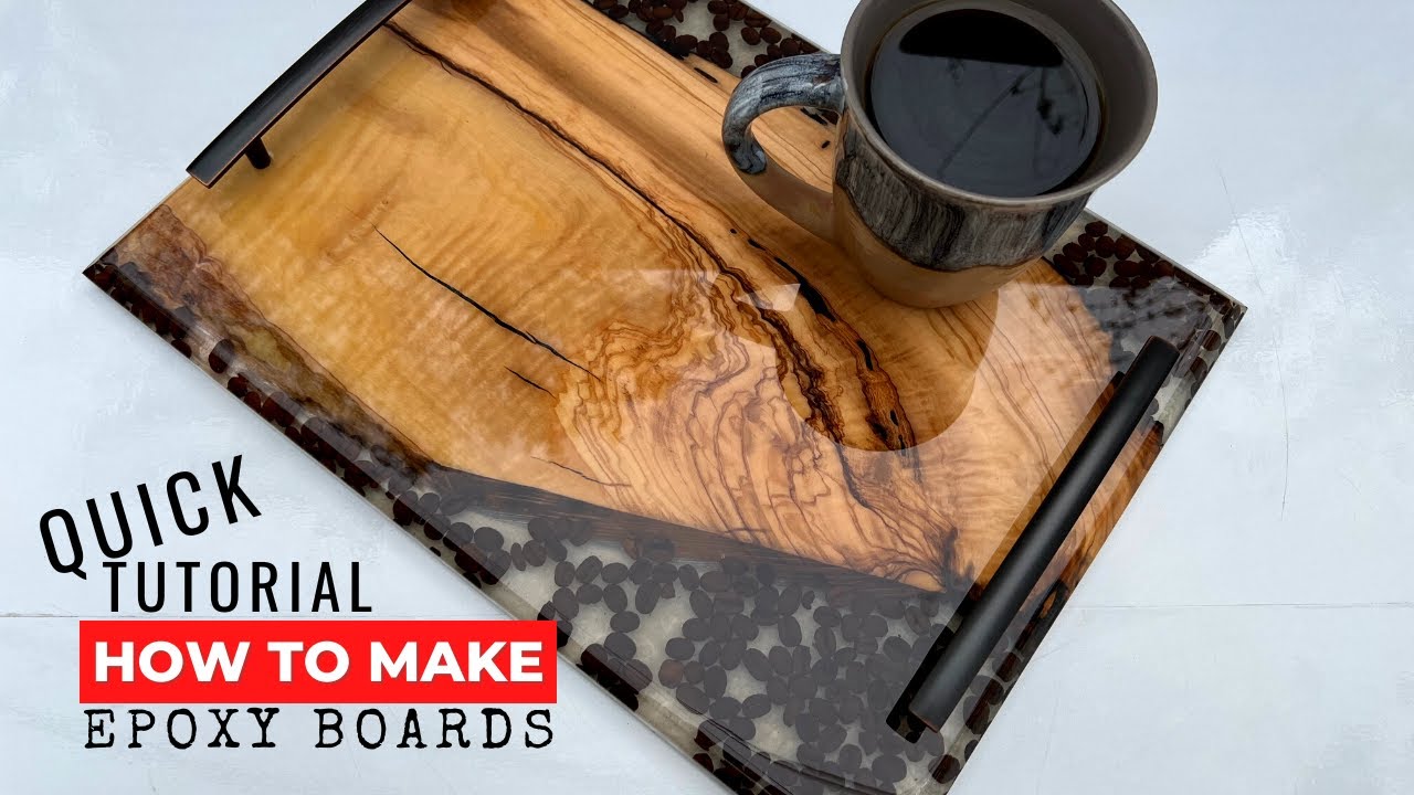 Quick how to make an epoxy resin board like a Pro with a coffee shop vibe