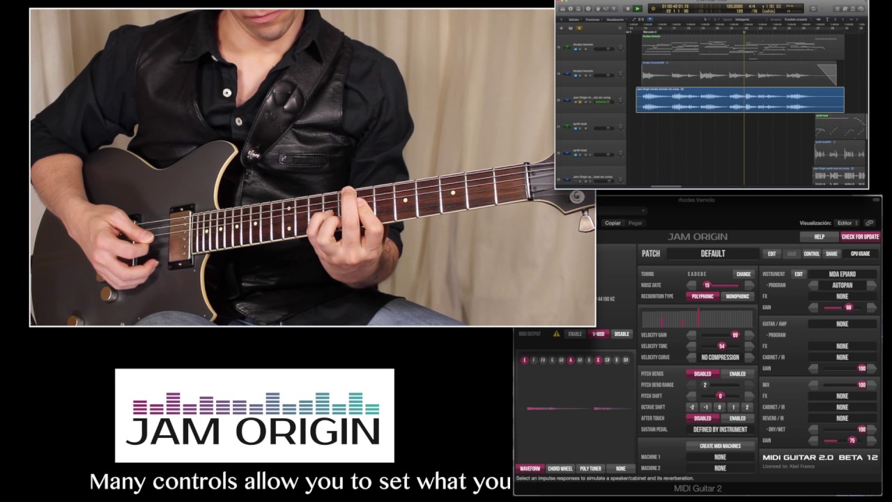 MIDI Guitar 2 by Jam Origin - Demo by Abel Franco