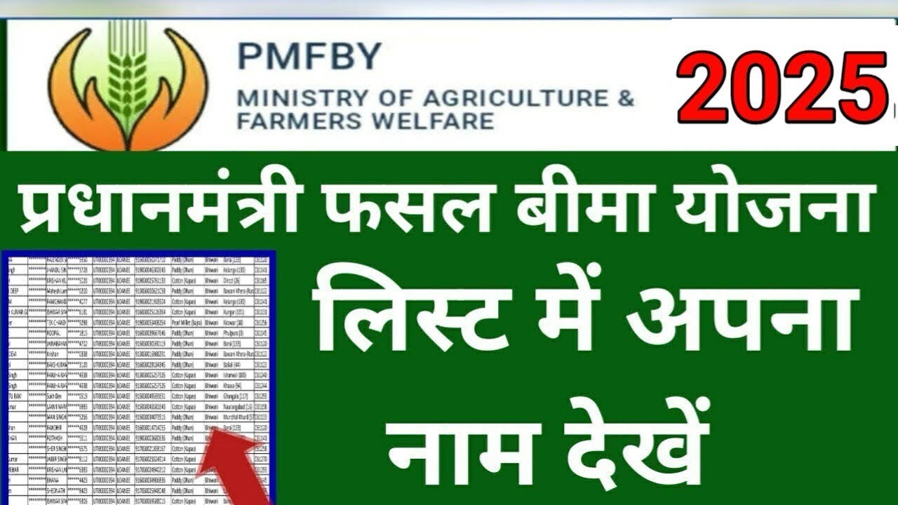 Pm Fasal Bima Yojna 2025 | Fasal Bima List Me apna Name Kaise Dekhe | PM Fasal Bima List 2025