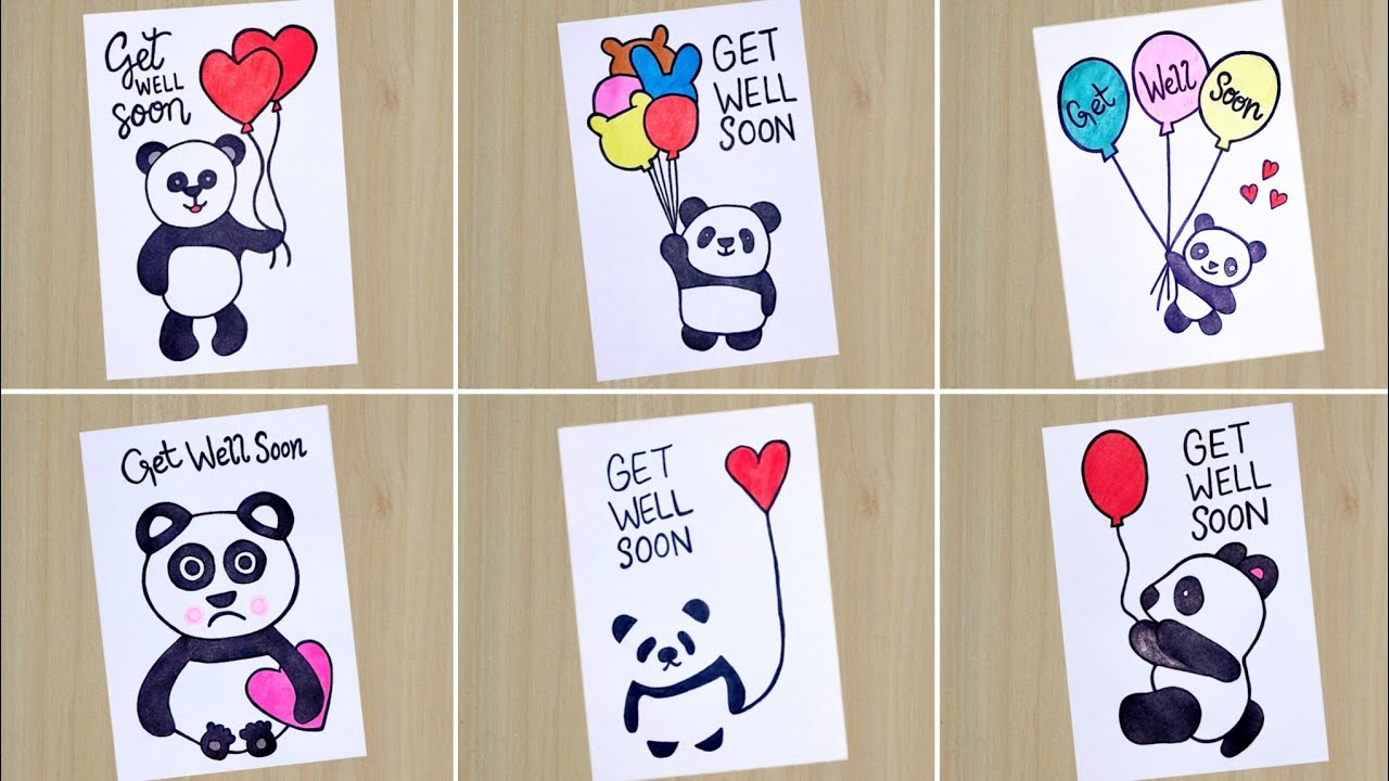 6 DIY Get Well Soon Card Ideas //How to Draw Get Well Soon Card //Get Well Soon Greeting Card