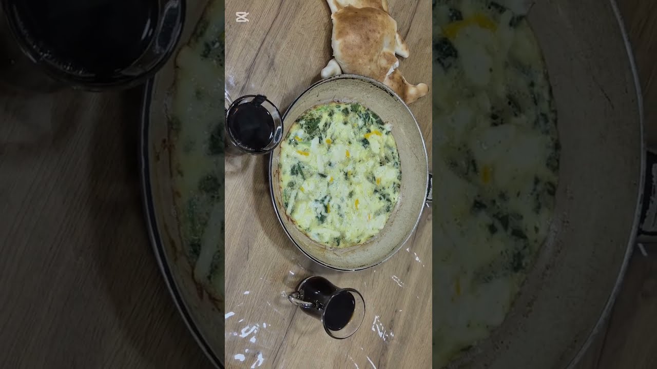 بيض مقلي ويا ورق الفجل والجبن 🥰 ...اومليت بورق الفجل 