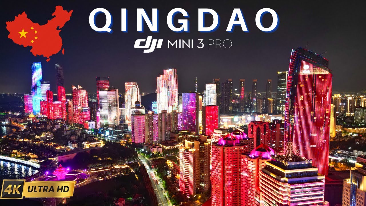 Qingdao 青岛 🇨🇳 Drone Video | Cyberpunk City | 4K UHD