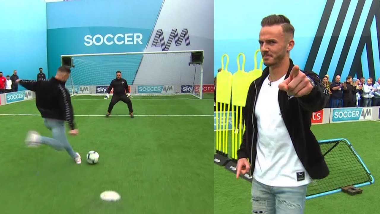 James Maddison vs Samson Kayo | Penalties, volleys, freekick & crossbar challenge | Soccer AM Pro AM
