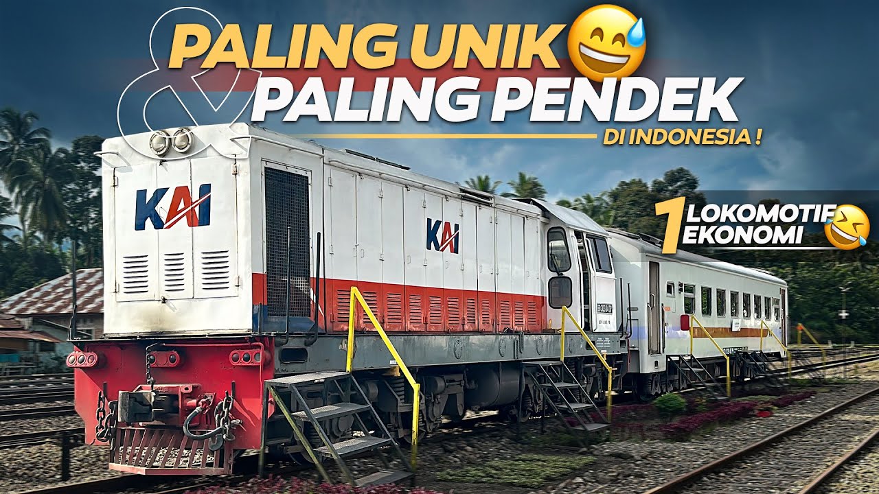 KERETA API PALING UNIK & TERPENDEK DI INDONESIA‼️ Lokomotif BB 303 + 1 Ekonomi Mini | KA Lembah Anai