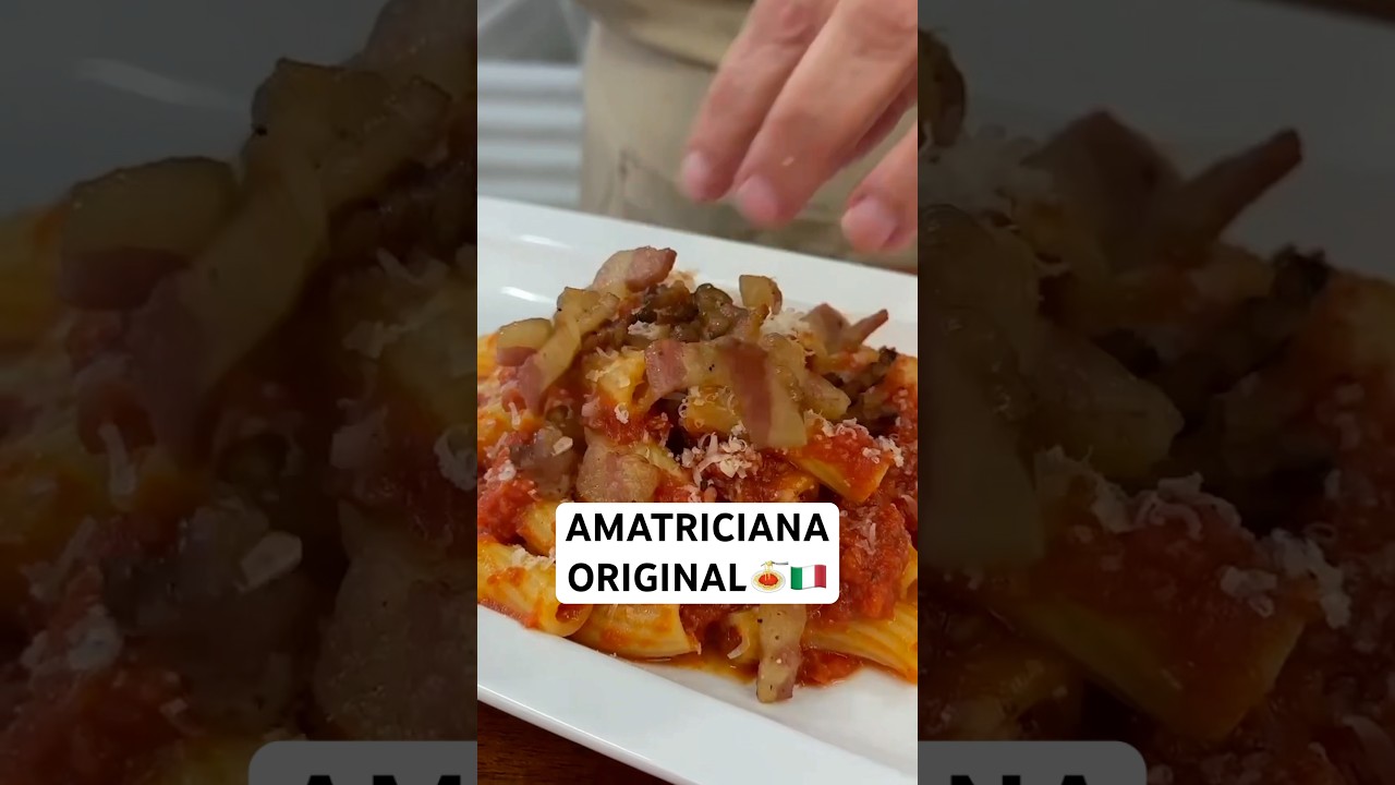 🍝🛑Pasta AMATRICIANA ORIGINAL!🇮🇹
