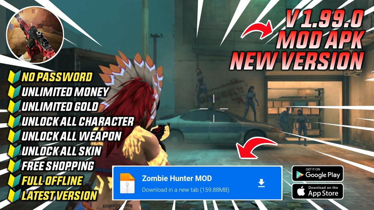 Zombie Hunter Mod V1.99.0 Apk Terbaru 2025 - Unlimited Money & Unlock All Weapon