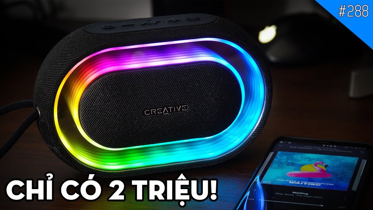 Trên tay loa di động Creative Halo có led RGB điều khiển bằng app trên smartphone!