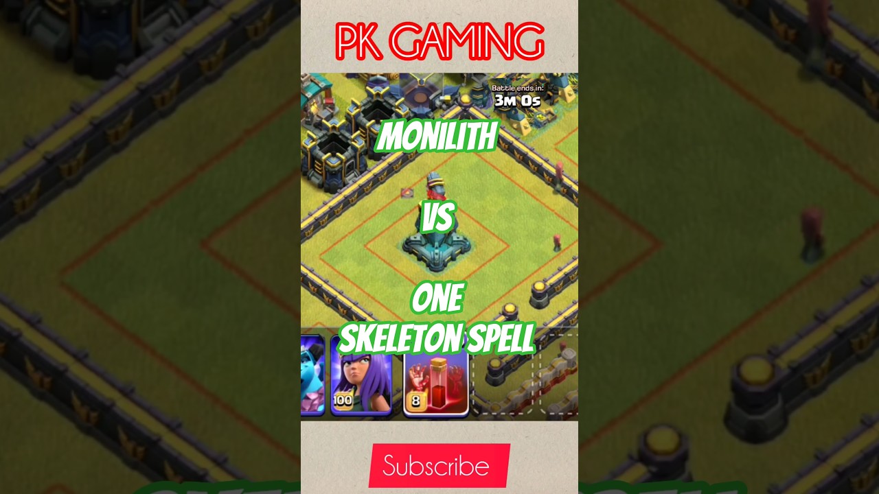 😱 Can One SKELETON SPELL take down TH17 MAX Monolith???? 