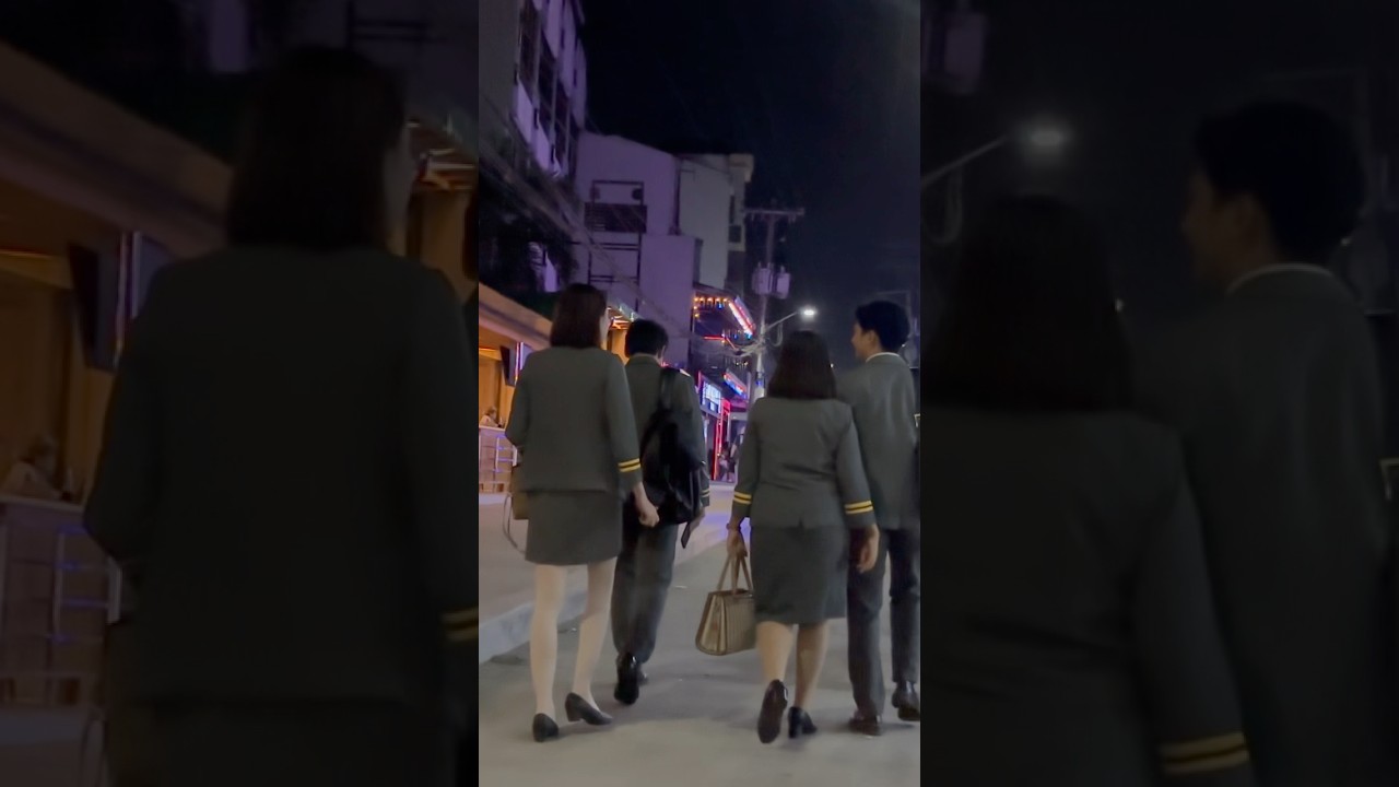 Students Walking in The WALKING STREET Angeles City Clark Philippines 🇵🇭