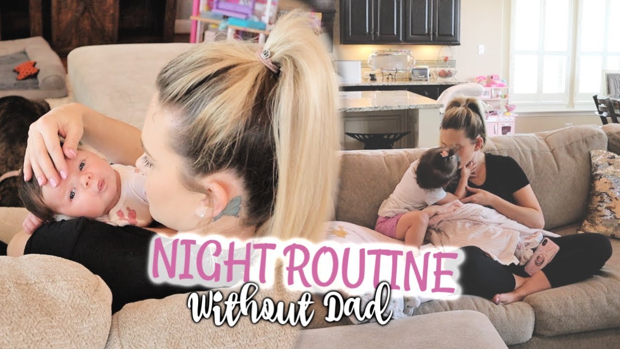 SOLO NIGHT TIME ROUTINE WITH A NEWBORN AND 2 TODDLERS | Aaryn Williams