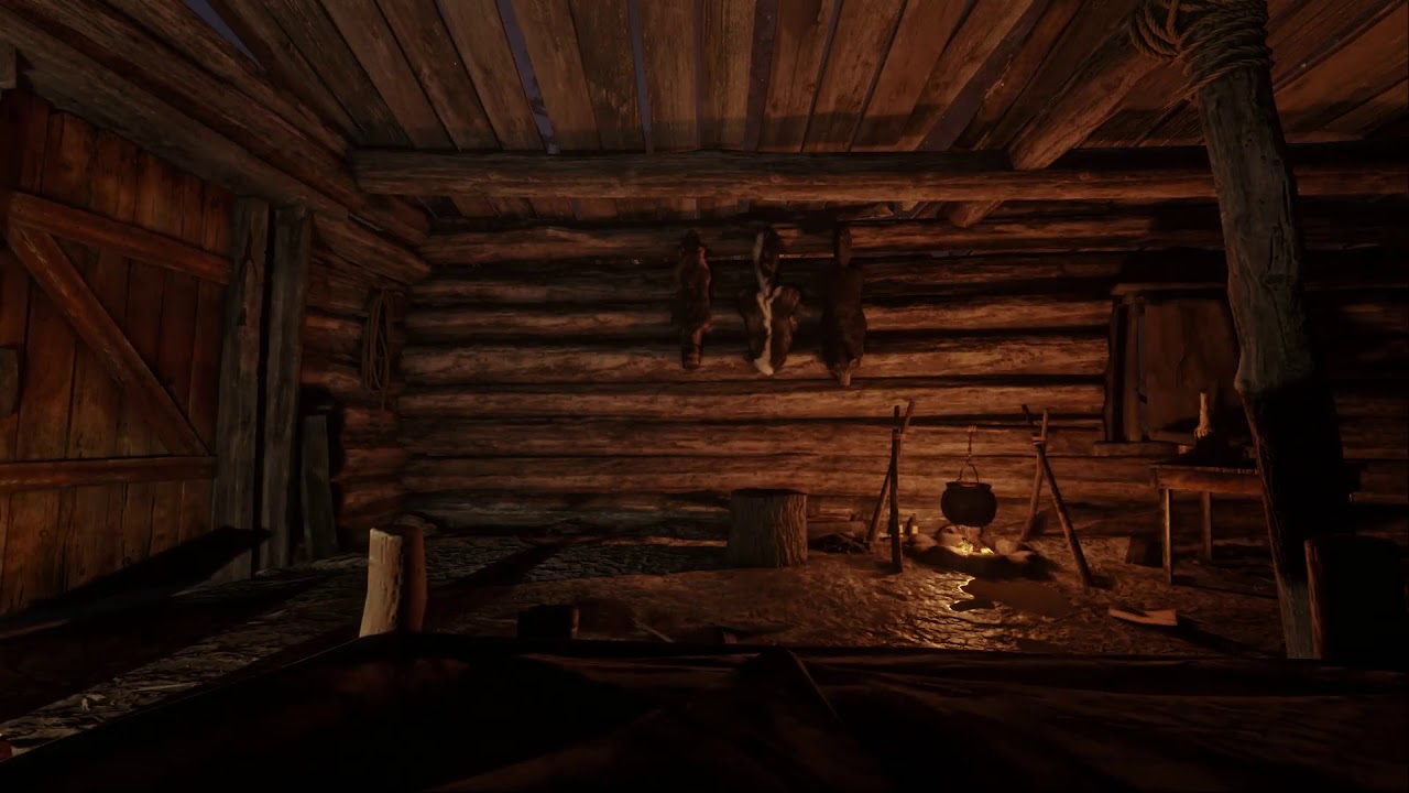 Red Dead Redemption 2│ASMR/Sleep Aid│Cozy Cabin│Blizzard