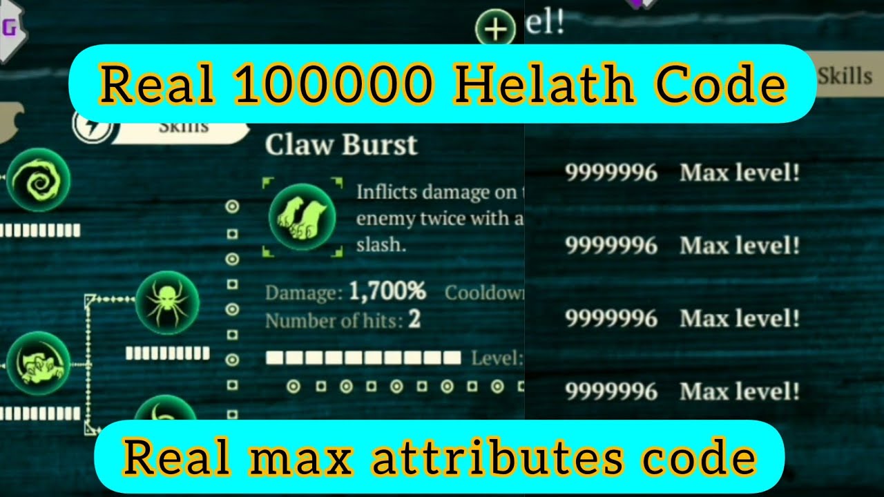 How to create mod account 100000 hp.Real max attributes,max skills,max level (codes)