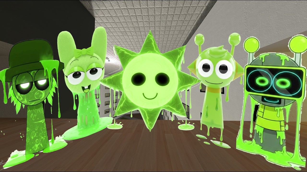 Sprunki Mr. Sun, Simon, Pinki, And Funbot Phase Radioactive Nextbot Gmod