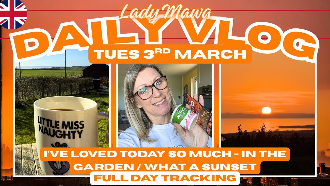 DAILY VLOG: Tues 3rd March - a truly wonderful day / working hard in the garden / sunsets / so happy