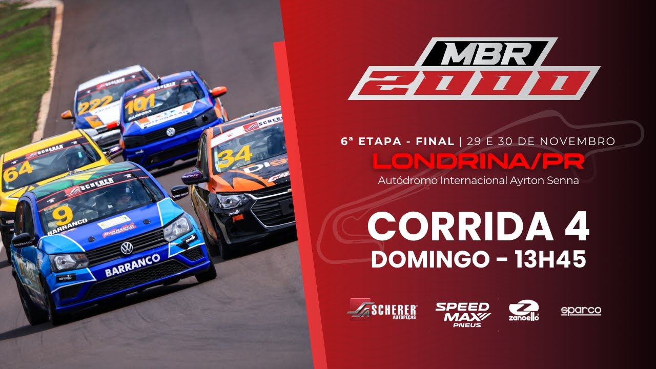 [AO VIVO] MBR 2000 - Bateria 4 - 6&ordf; Etapa &ndash; FINAL &ndash; Londrina/PR | Marcas Brasil Racing 2025