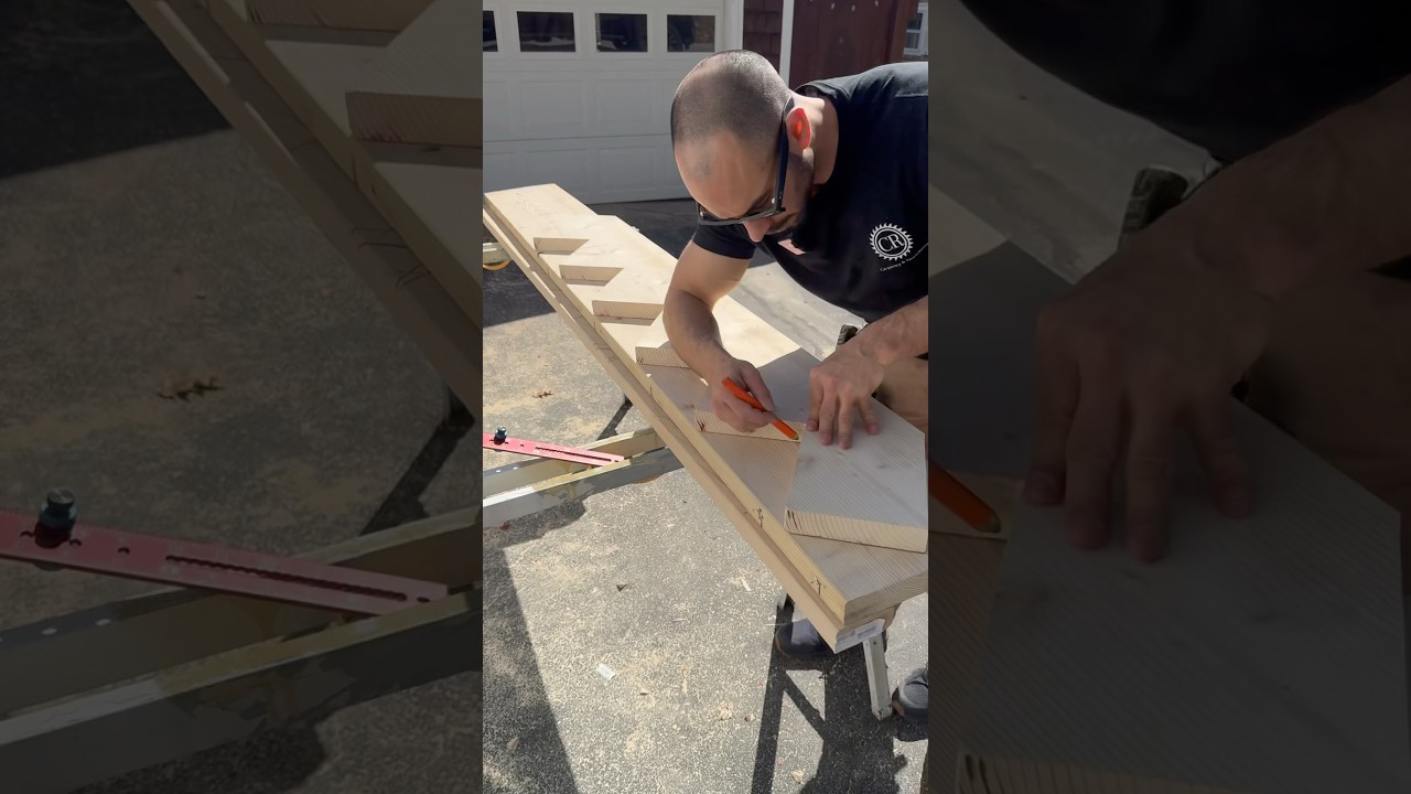 Let&rsquo;s build some stair stringers. #diy #carpentry #remodeling #construction