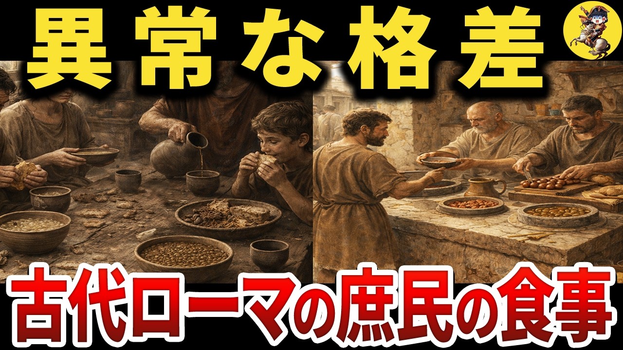 【99%が知らない】古代ローマの庶民の食事が異常すぎた