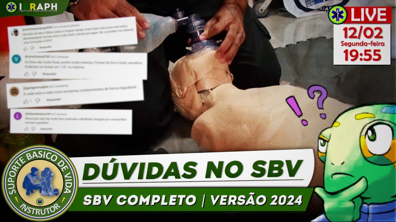LIVE | 100% dedicada para tirar dúvidas relacionadas com SBV (Suporte Básico de Vida)