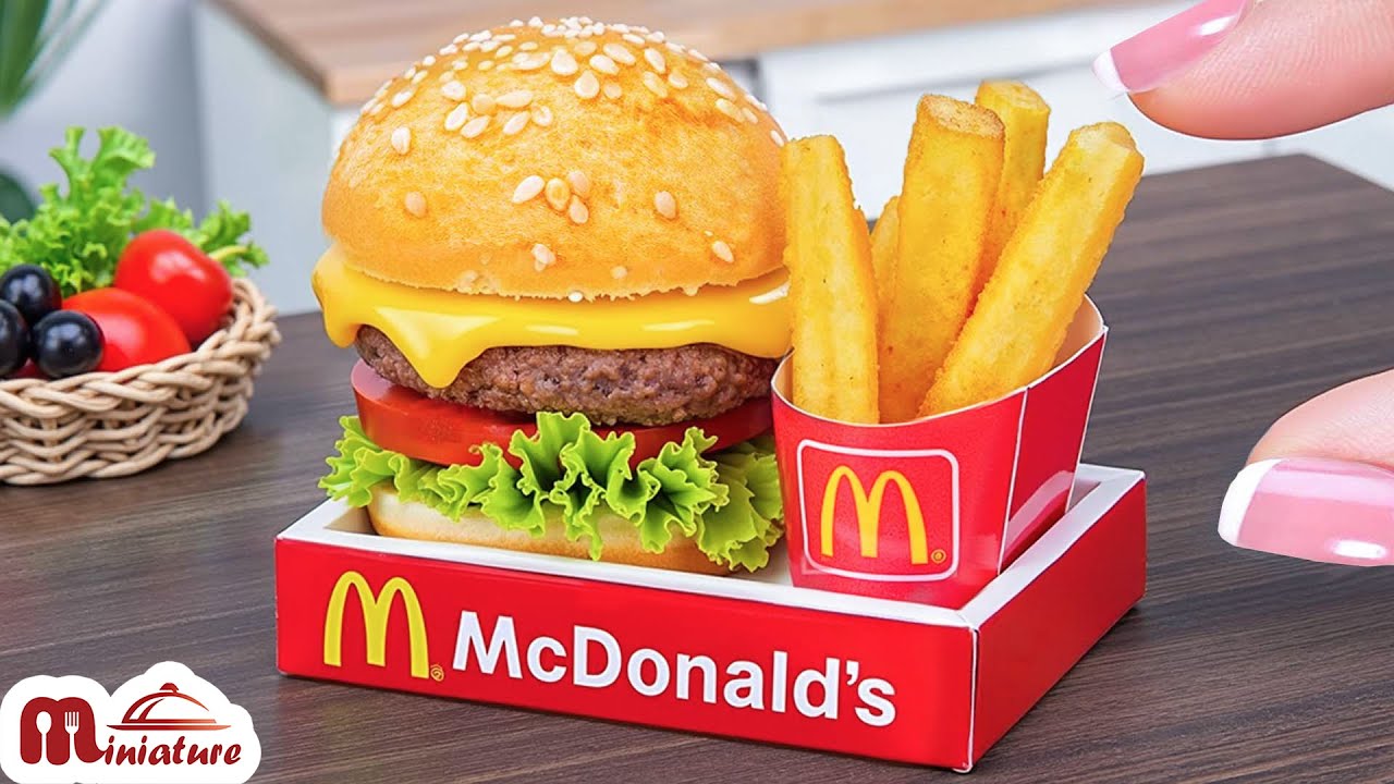 🍔 Przepis na pyszne mini Big Maca z McDonald's | ASMR Cooking Mini Food