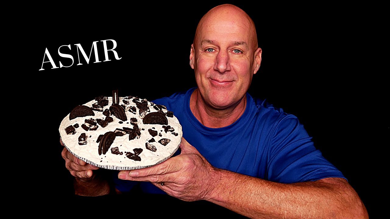 ASMR: HOMEMADE DOUBLE CHOCOLATE OREO CREAM PIE (EATING SOUNDS) SOFT SPOKEN