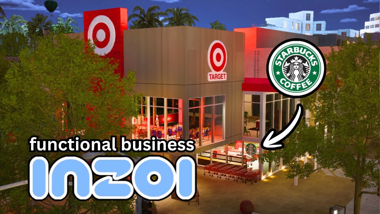 🛒✨inZoi Business Update | inZoi Speed Build | Target Super Store + Starbucks Speed Build