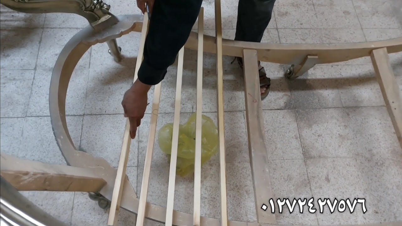 لاول مره تنجيد كنبه صالون عملاقه زجزاج والنتيجه مبهره ( الجزء الاول)