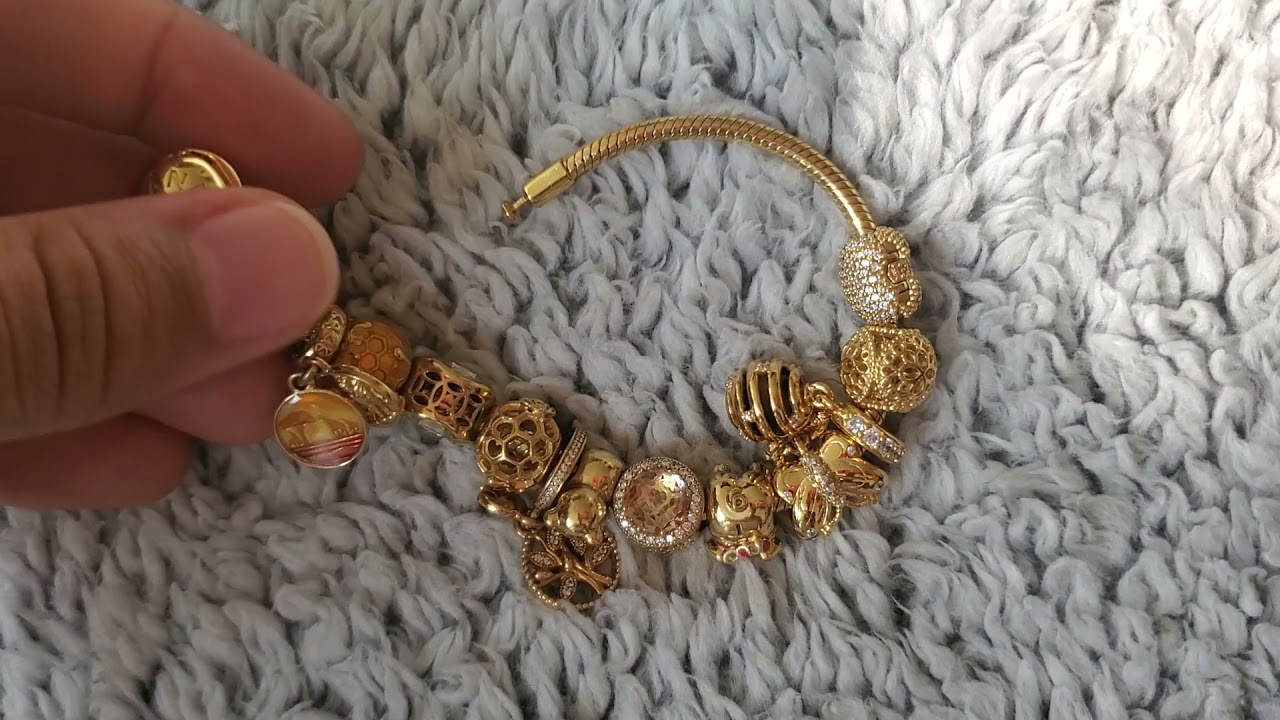 My pandora shine 18k gold collection
