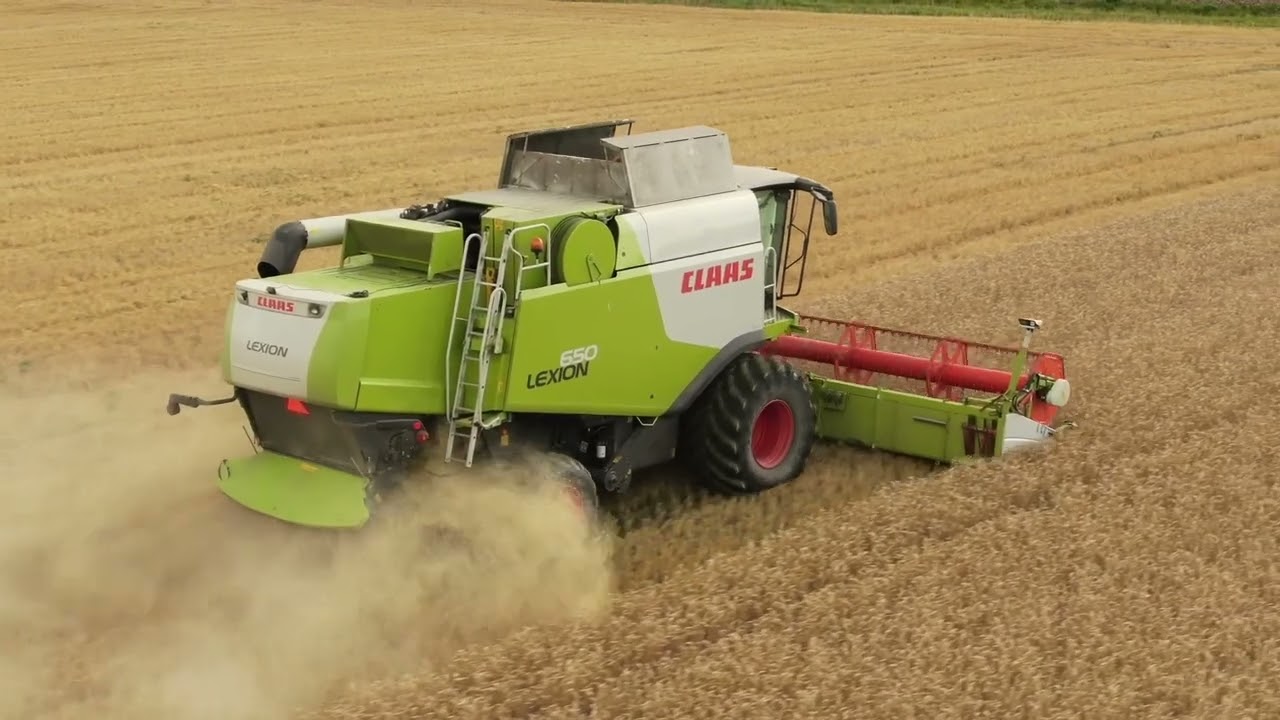 Tröskning med en Claas Lexion 650
