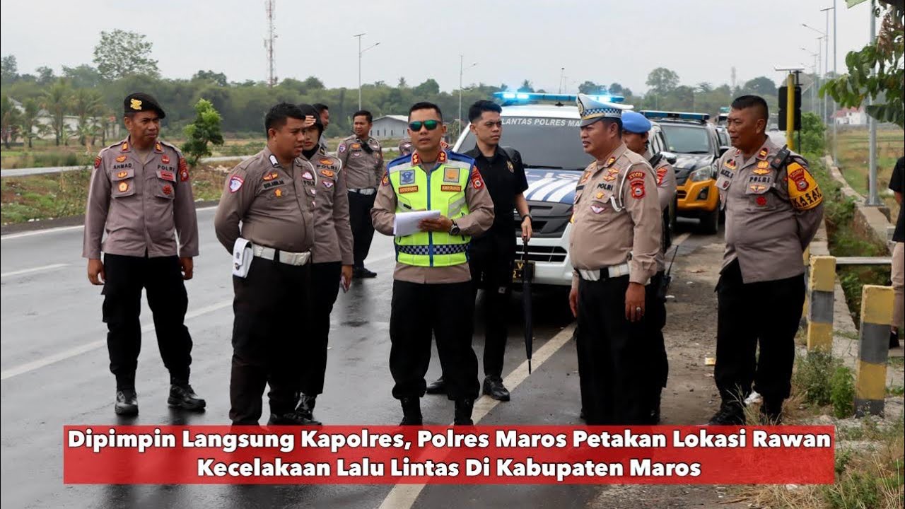 Dipimpin langsung Kapolres, Polres Maros petakan lokasi rawan kecelakaan lalu lintas di Kab. Maros