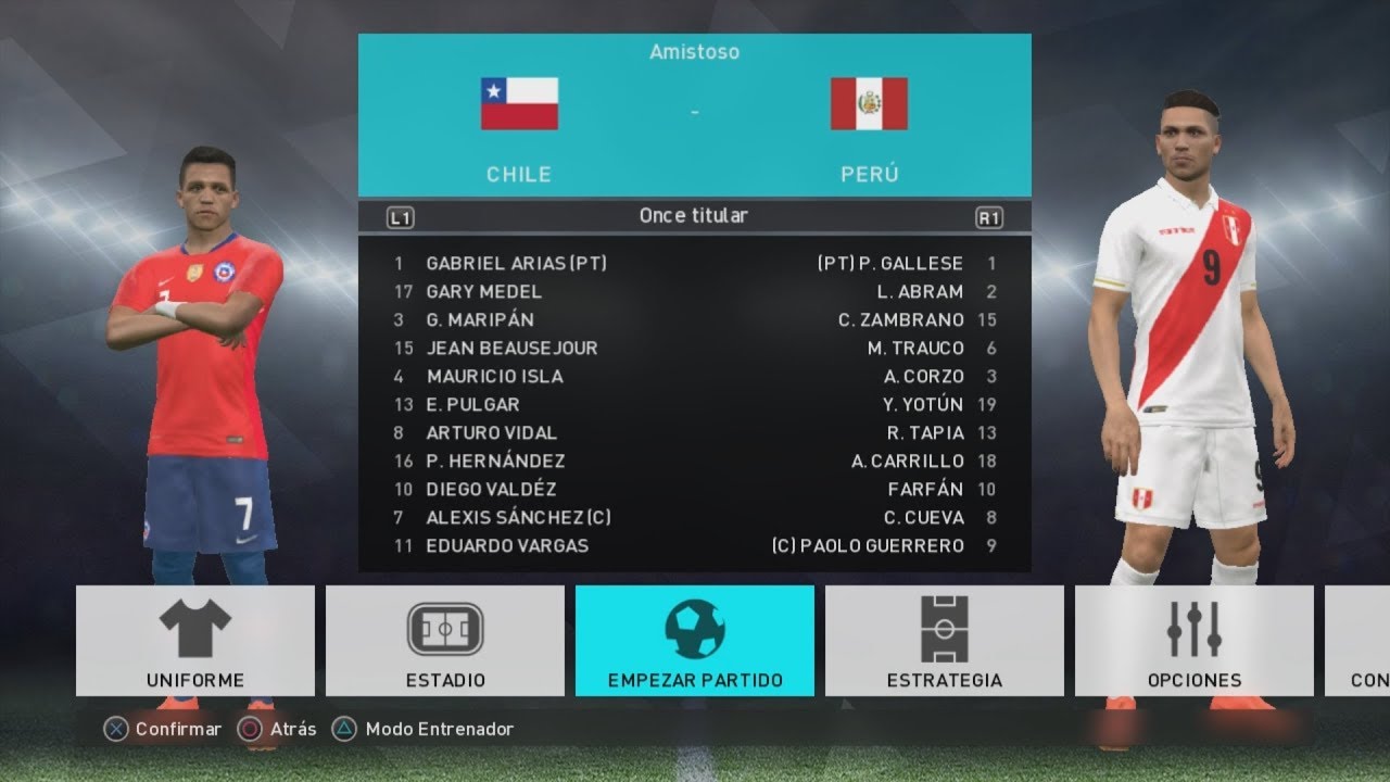 PES 2018 PS3 Chile vs Perú