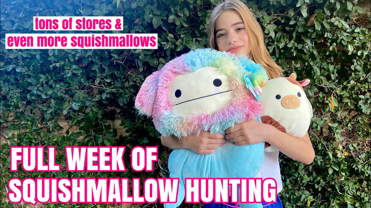 FULL WEEK OF SQUISHMALLOW HUNTING! Tons of stores, tons of squishmallows + haul