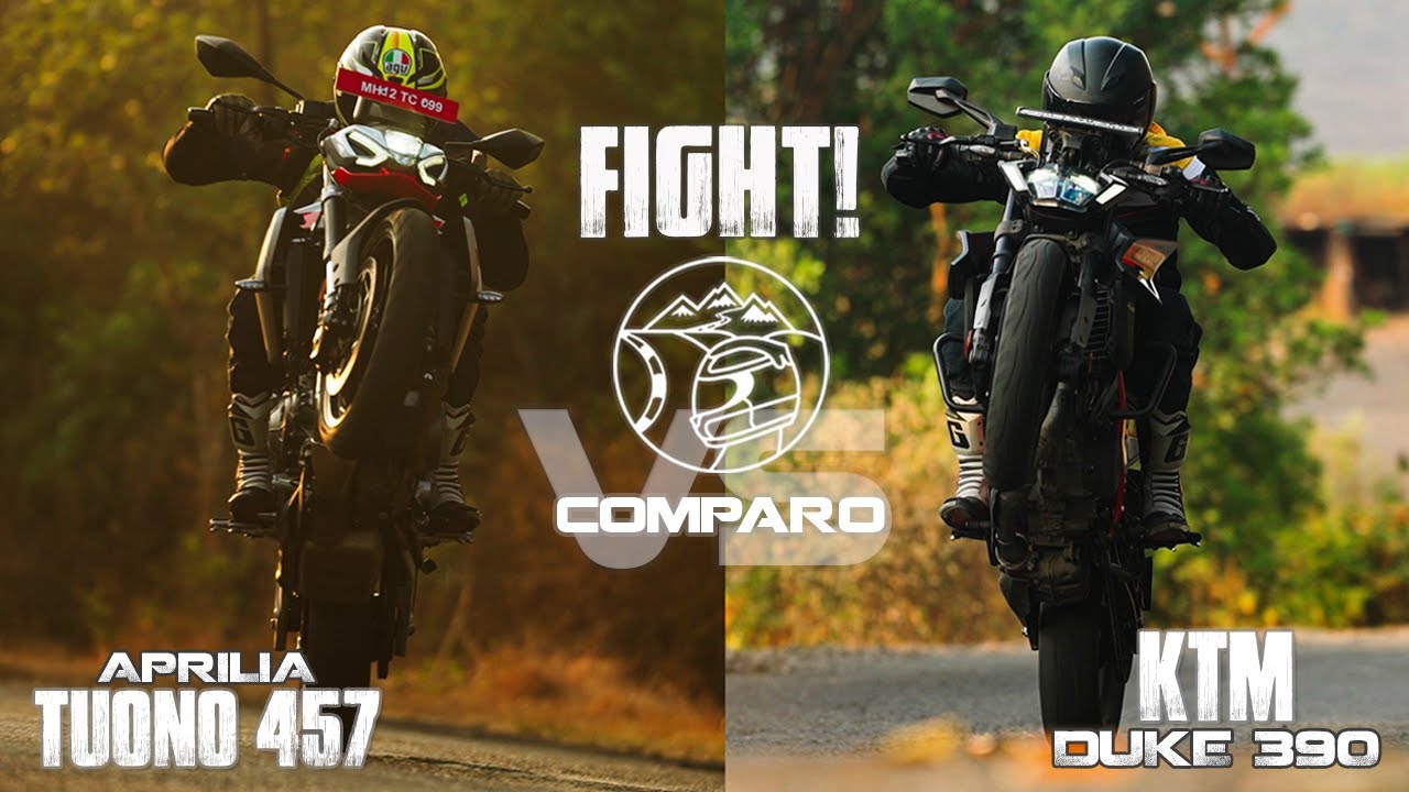 Aprilia Tuono 457 Vs KTM Duke 390 Comparo | Sagar Sheldekar Official