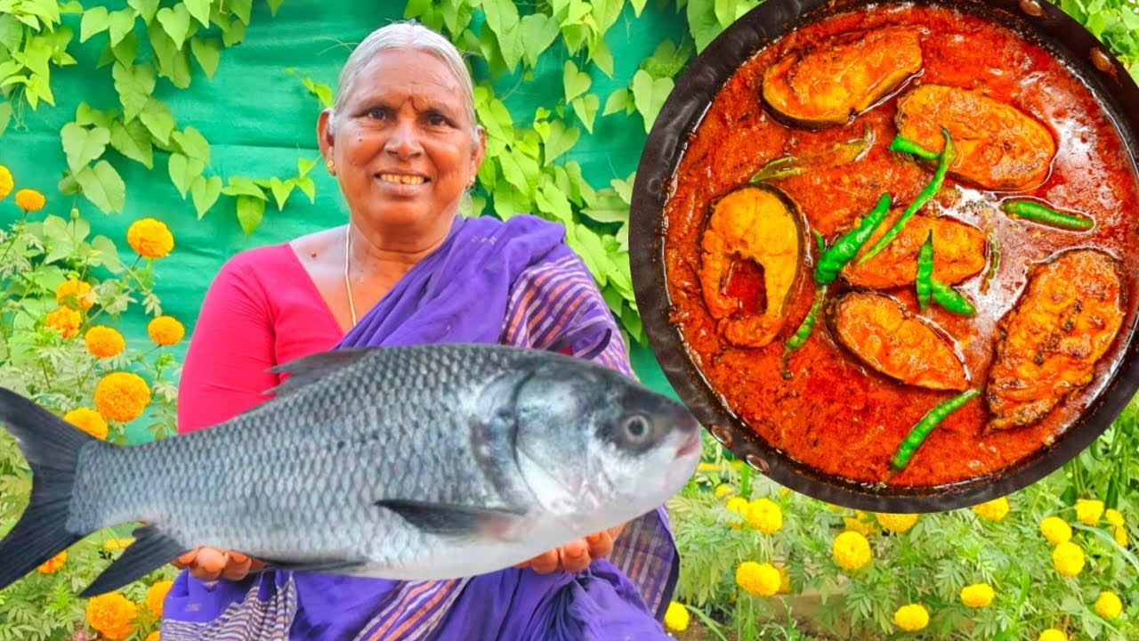 Big Catla Fish Curry ⁠|| Traditional Style Bocha Fish Gravy Recipe ⁠|| Farmers Kitchen