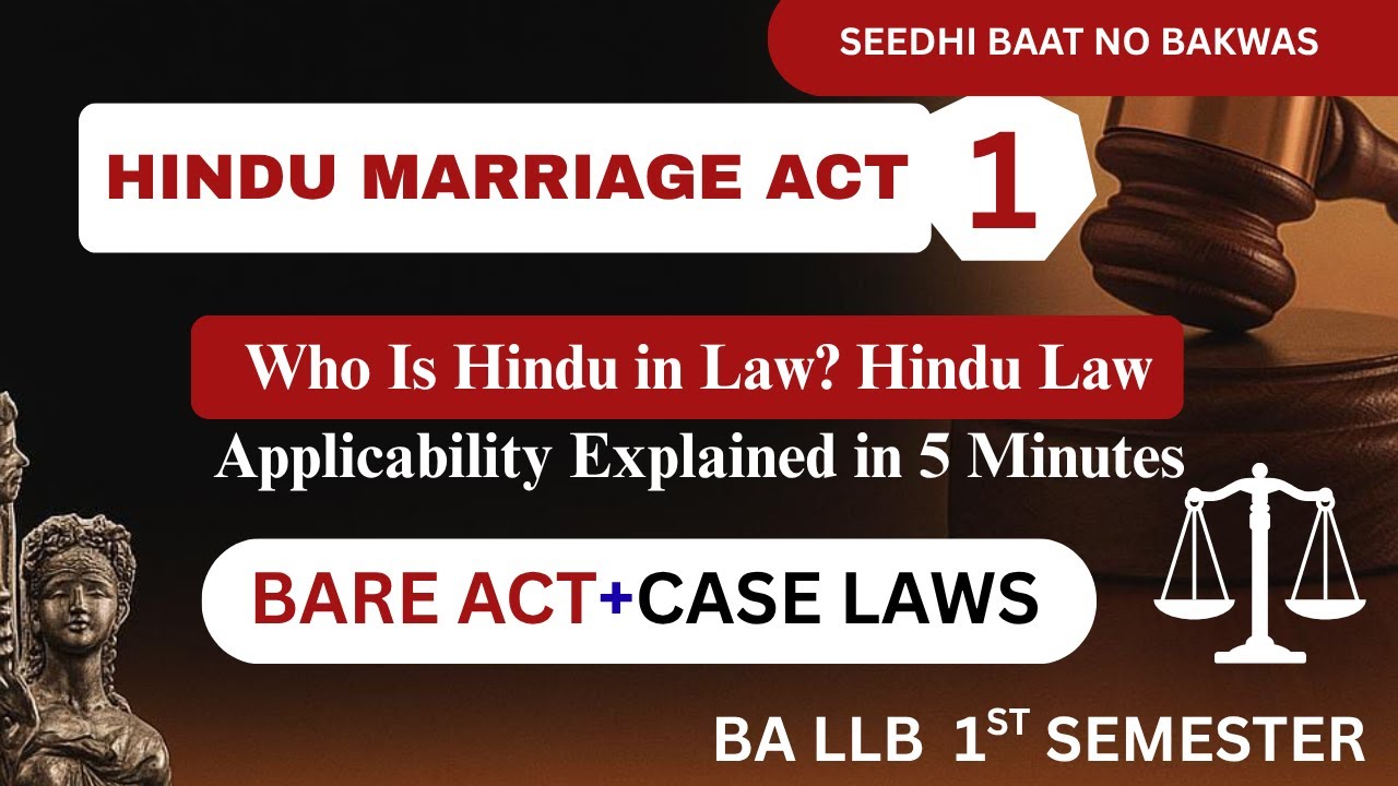Who Is Hindu in Law? | Hindu Law Applicability Explained in 5 Minutes | BA LLB Sem 1 Family Law