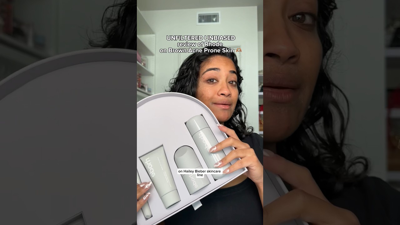 GIVING HAILEY BIEBER’s RHODE SKIN AN HONEST unfiltered review on my acne prone brown skin 🤎🫶🏽