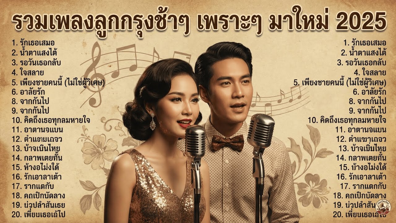 รวมเพลงหวานย้อนยุค ฟังเพลินๆ เพราะๆ ยาว 1 ชั่วโมง