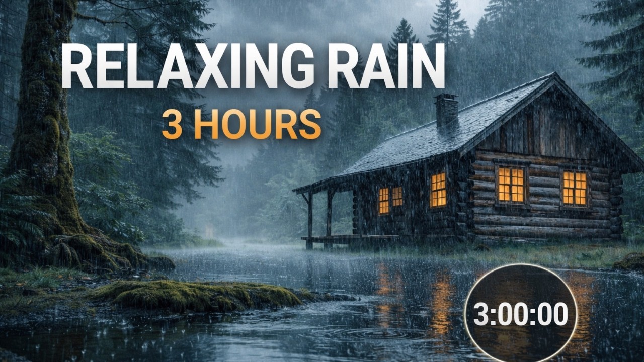 Let the soothing rain and warm cabin ambience help you sleep, focus, and relax deeply.