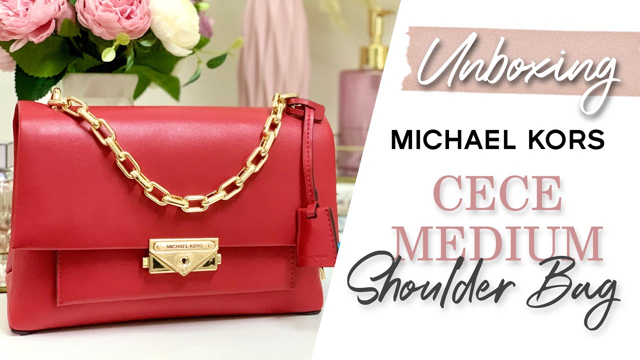 [UNBOXING] MICHAEL KORS CECE MEDIUM SHOULDER BAG + WHAT IPHONE FITS REVIEW | SPELL STEFF ASMR
