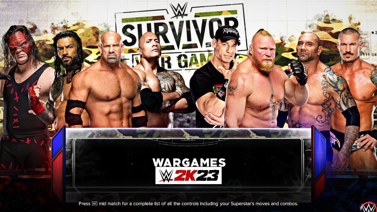 WWE 2K23 My First Ever Gameplay | Survivor Series War Games | Team Brock Lesnar vs Team Roman Reigns