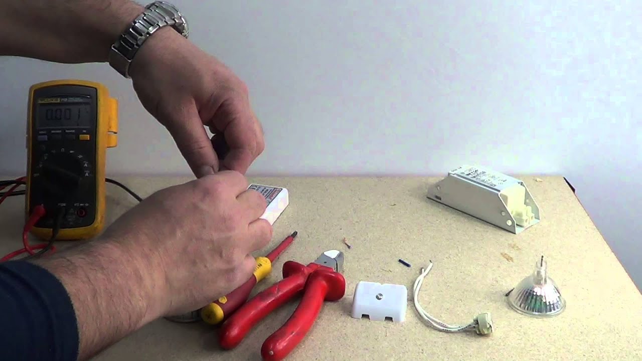 How to remove a 12v Halogen bulb and transformer and Install a Led driver with led bulb