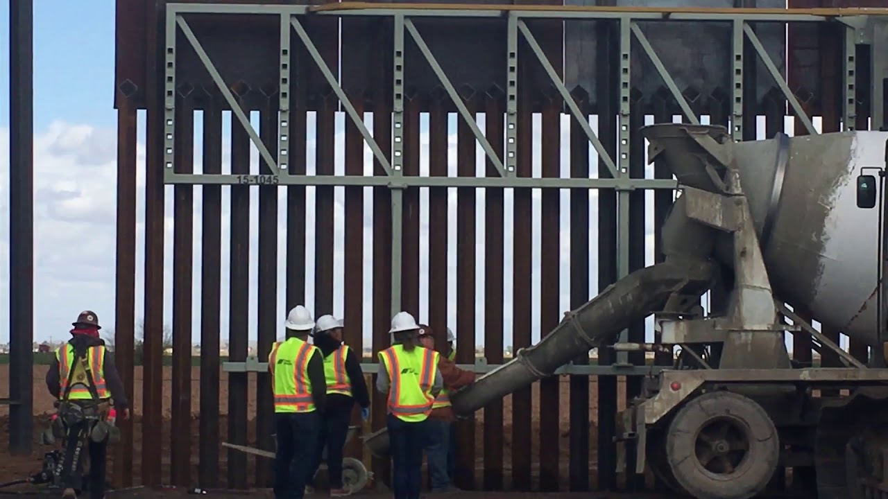 Fisher Industries demonstrates installation of steel bollard fence for potential border wall