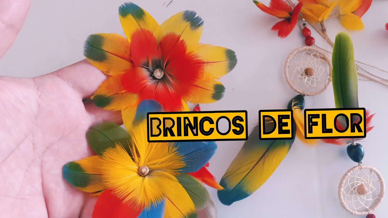 Fazendo Brincos de pena (arte indígena)