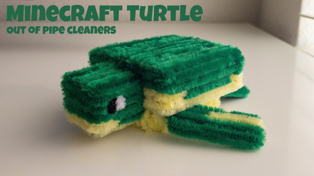Making a Minecraft turtle out of pipe cleaners