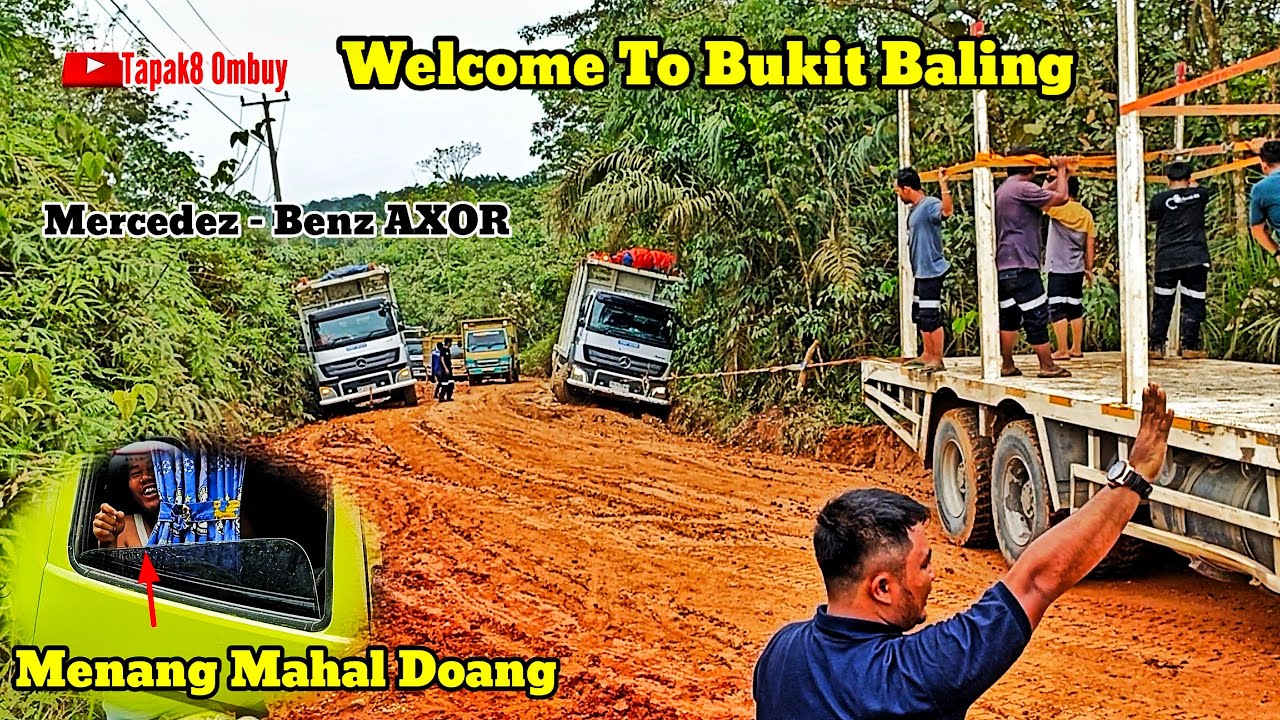 Truck Mercedez-benz AXOR Kelimpungan Lewati Jalur Off-road Bukit Baling