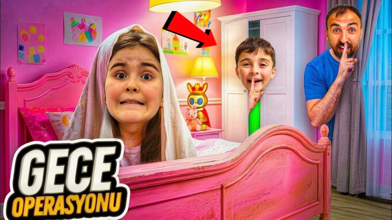 GECE ESLEMİN ODASINA GİZLİCE GİRDİK !? YUSUF BABASI GECE OPERASYONU BAŞLASIN !? 